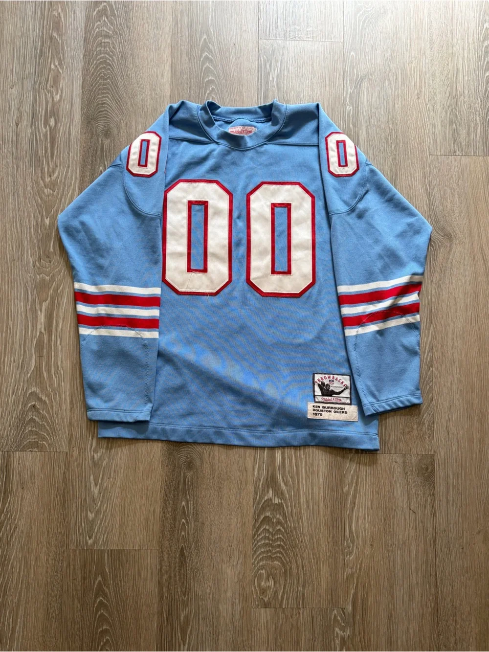 Vintage/Retro 1970’ Ken Burrough Houston Oilers Mitchell & Ness NFL Jersey